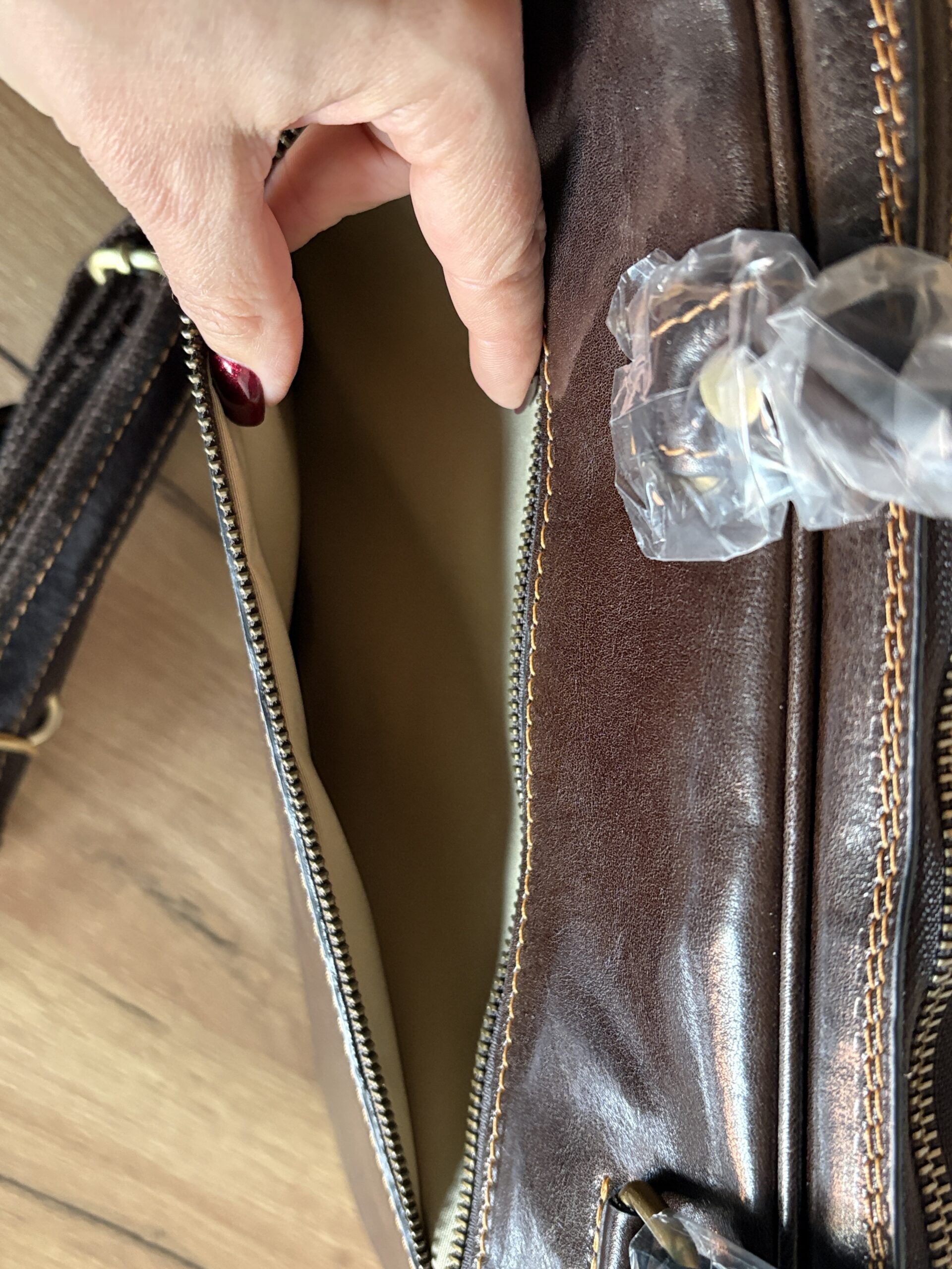 Skórzana torba na laptopa ze skóry naturalnej Bellagio - brązowa 5 Skórzana torba na laptopa ze skóry naturalnej Bellagio - brązowa - obrazek 5