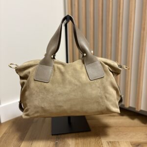 Shopper bag skórzano-zamszowa Sofia - cappuccino