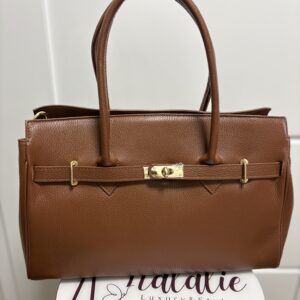 Miejska shopper bag ze skóry naturalnej Siena karmelowa