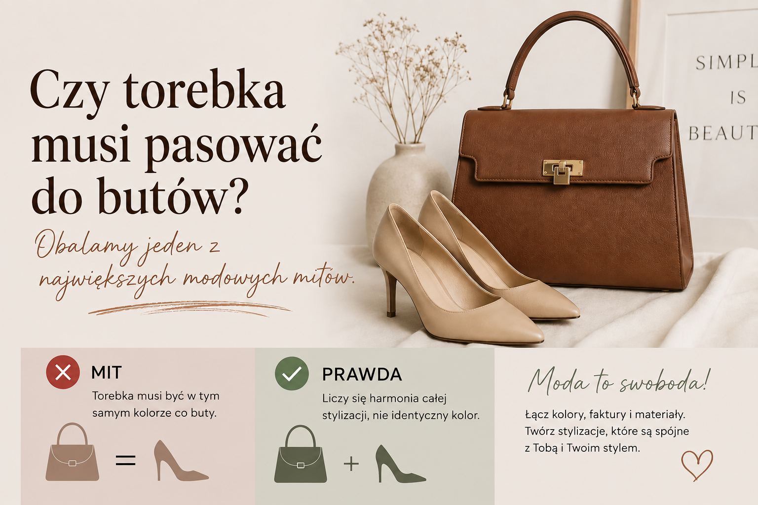 Czy torebka musi pasować do butów?